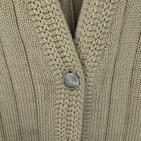 Vintage Carriage Court Cardigan Beige Women's Large Cottage Core Academia - Picture 2 of 7